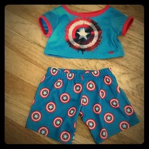 BUILD A BEAR CAPTAIN AMERICA PJS